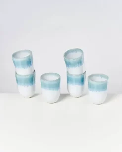Motel a Miio 6 Teilige Sets>Alcachofra 6Er Set Becher Gros Grunblau