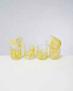Motel a Miio Gläser>Alegria 6Er Set Glas Klein Big Drops Gelb