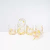 Motel a Miio Gläser>Alegria 6Er Set Glas Klein Big Drops Rosa Gelb