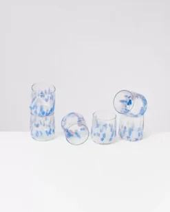 Motel a Miio Gläser>Alegria 6Er Set Glas Klein Big Drops Blau
