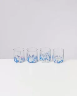 Motel a Miio Gläser>Alegria 4Er Set Glas Klein Big Drops Blau