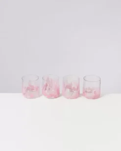 Motel a Miio Gläser>Alegria 4Er Set Glas Klein Big Drops Rosa