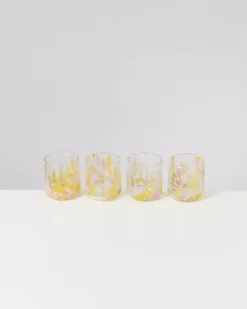 Motel a Miio Gläser>Alegria Glas Klein Big Drops Rosa Gelb