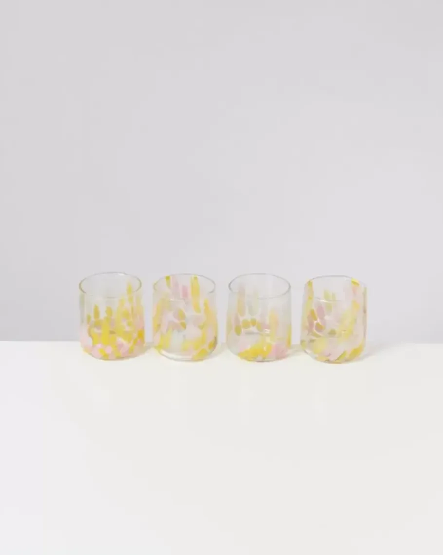 Motel a Miio Gläser>Alegria Glas Klein Big Drops Rosa Gelb