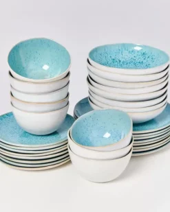 Motel a Miio Geschirr Sets>Areia Aqua - 32 Teiliges Set