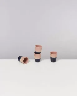 Motel a Miio 4 Teilige Sets>Bica 4Er Set Espressobecher Pink Navy Cream