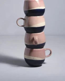 Motel a Miio Tassen & Becher Sets>Bica 4Er Set Tasse Gros Pink Navy Cream
