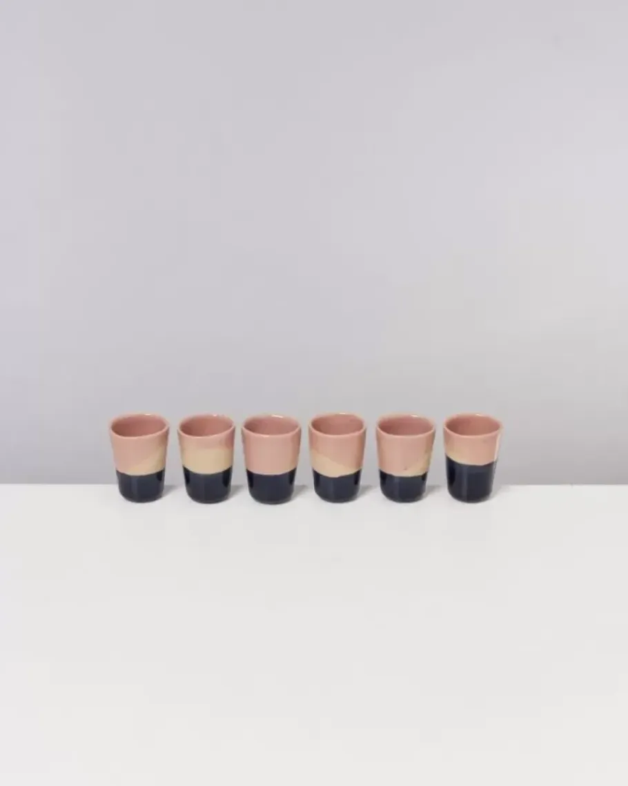 Motel a Miio Espressobecher>Bica Espressobecher Pink Navy Cream