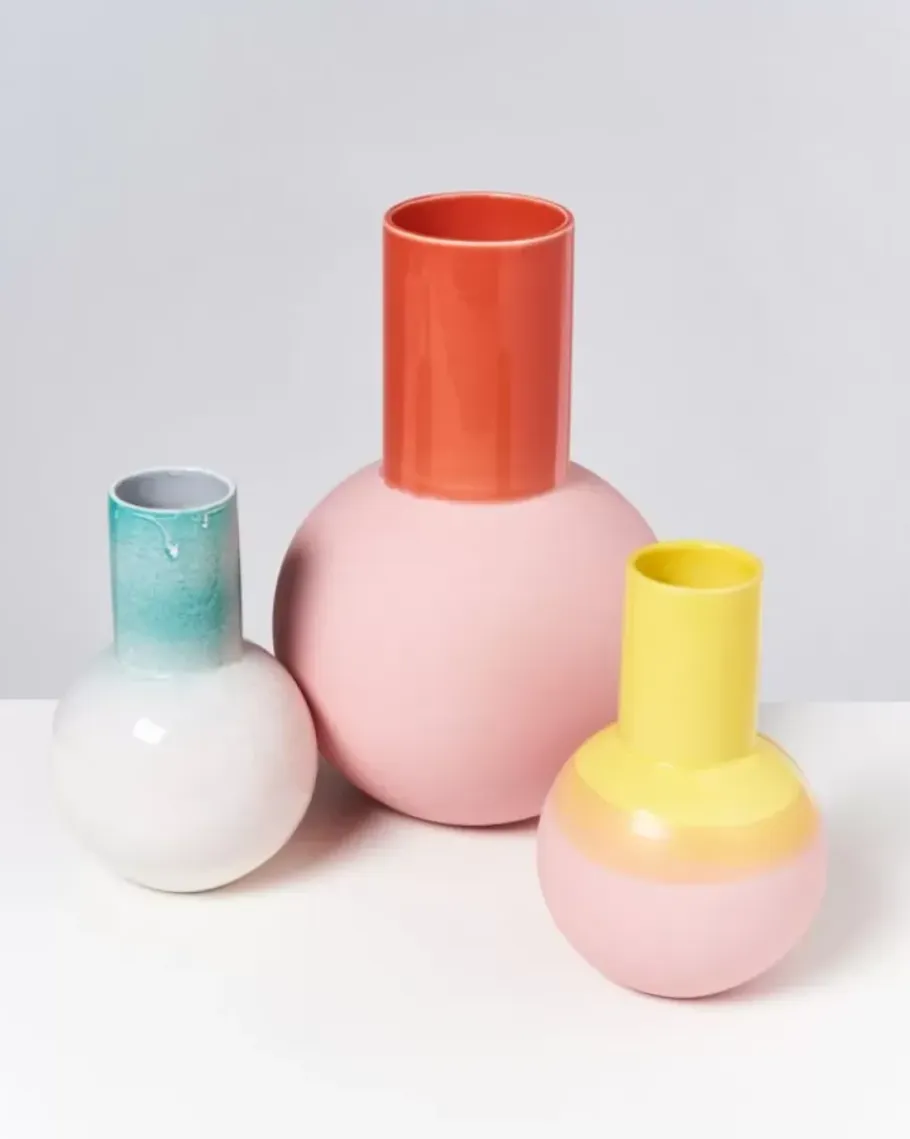 Motel a Miio Bola L>Bola Vase L Rose Coral