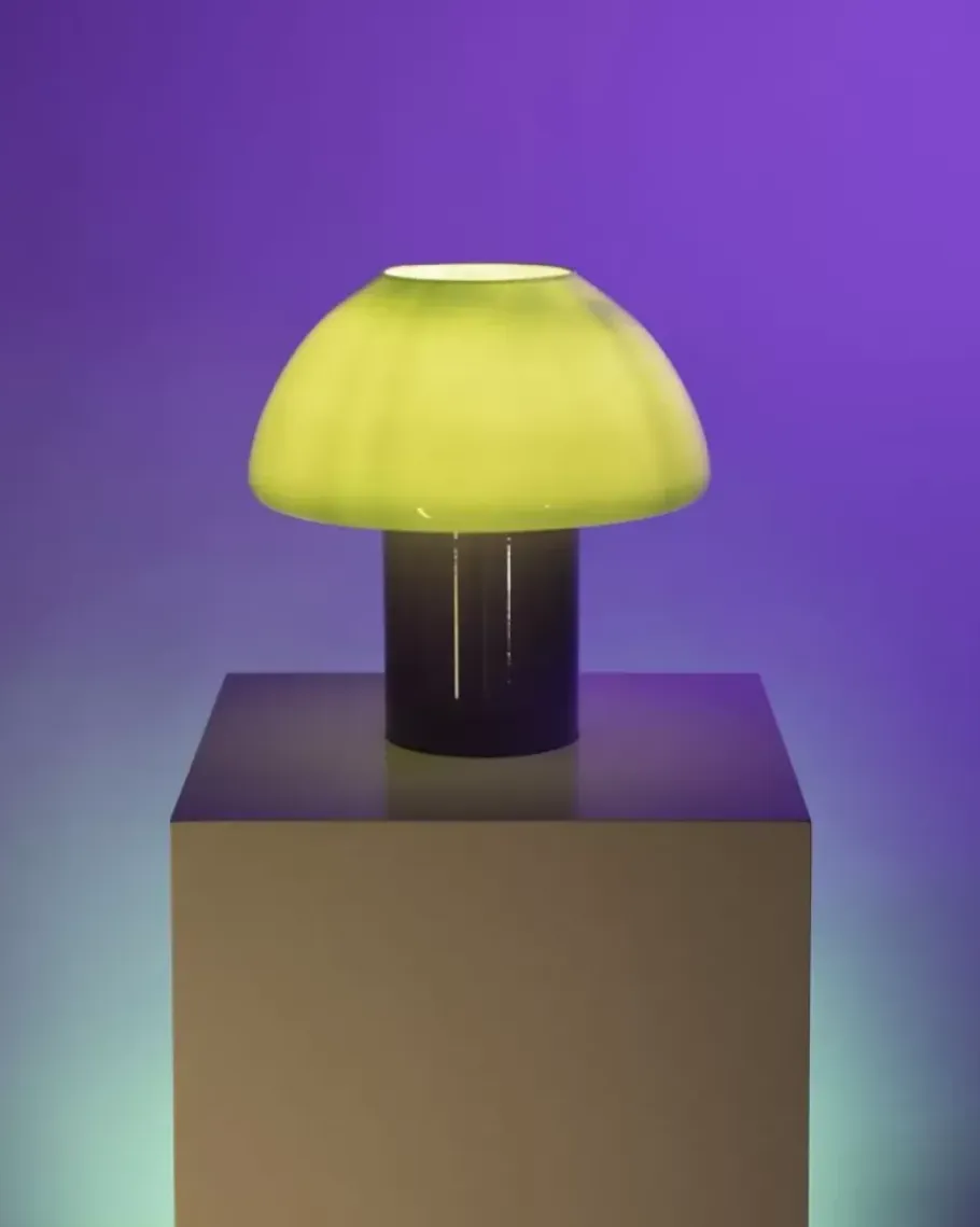 Motel a Miio Lampen>Cogumelo Glaslampe Mint Lila