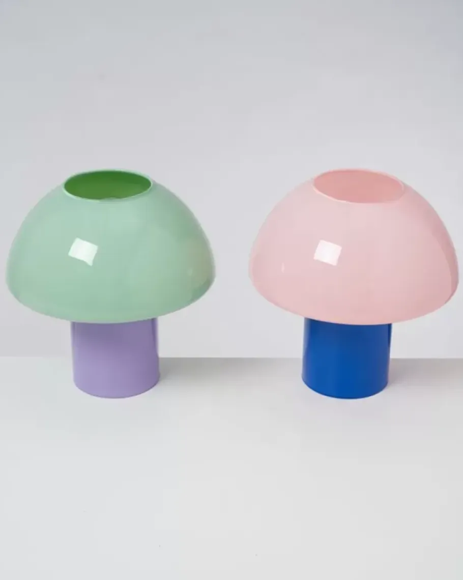 Motel a Miio Lampen>Cogumelo Glaslampe Rosa Blau