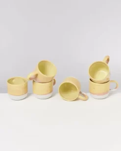 Motel a Miio Tassen & Becher>Coimbra 6Er Set Tasse Gros Gelb
