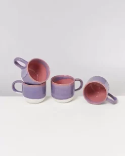Motel a Miio 4 Teilige Sets>Coimbra 4Er Set Teetasse Lila Rosa