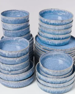 Motel a Miio 40 Teilige Sets>Cordoama Blau Gesprenkelt - 40 Teiliges Set