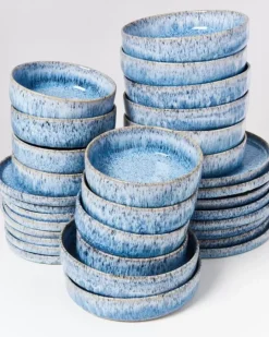Motel a Miio 32 Teilige Sets>Cordoama Blau Gesprenkelt - 32 Teiliges Set