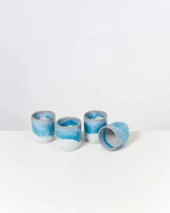Motel a Miio 4 Teilige Sets>Cordoama 4Er Set Becher Klein Aqua