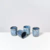 Motel a Miio 4 Teilige Sets>Cordoama 4Er Set Becher Klein Blau Gesprenkelt