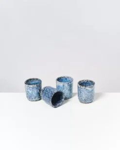 Motel a Miio Tassen & Becher Sets>Cordoama 4Er Set Becher Klein Blau Gesprenkelt