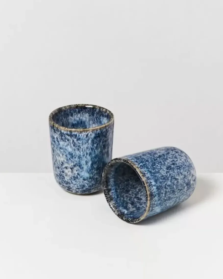 Motel a Miio Tassen & Becher>Cordoama Espressobecher Blau Gesprenkelt