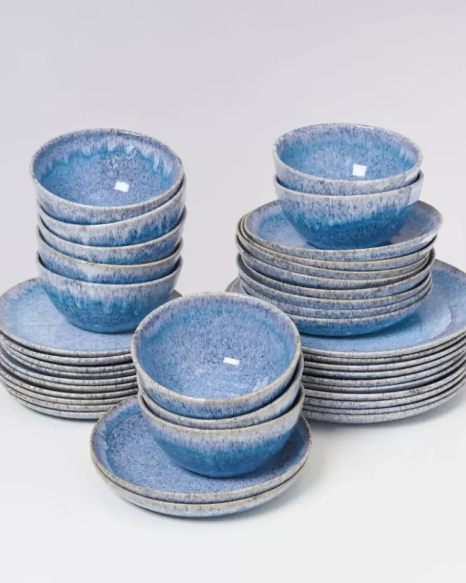 Motel a Miio 40 Teilige Sets>Cordoama Klassik Blau Gesprenkelt - 40 Teiliges Set