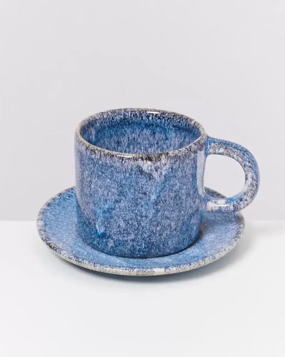 Motel a Miio Kleine Tassen>Cordoama Untertasse Blau Gesprenkelt