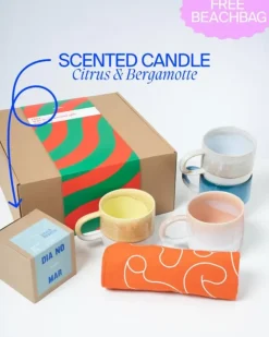 Motel a Miio Tassen & Becher>Geschenkbox - 4 X Coimbra Teetasse & 1 X Duftkerze