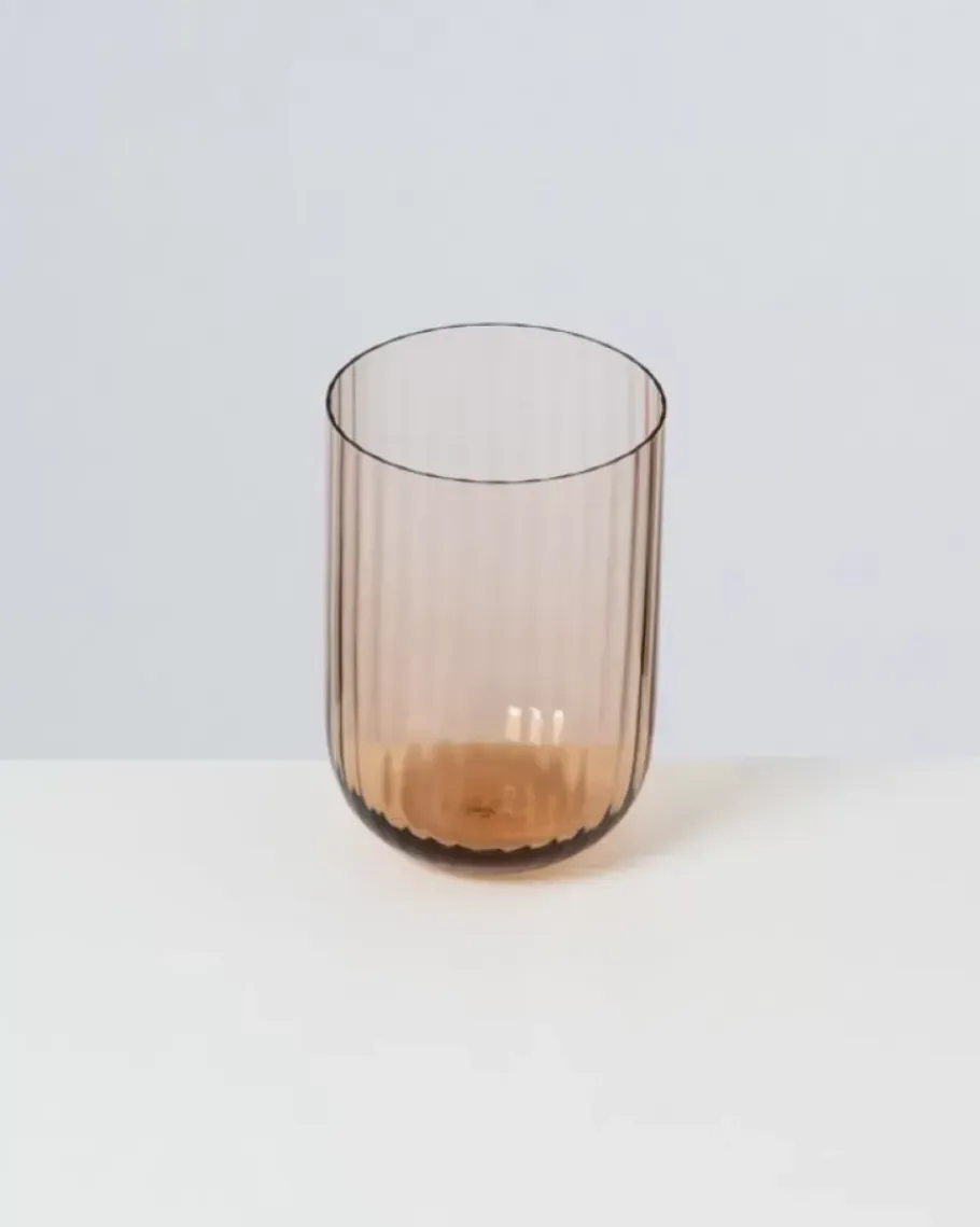 Motel a Miio Gläser>Joia Glas Riffled Bronze