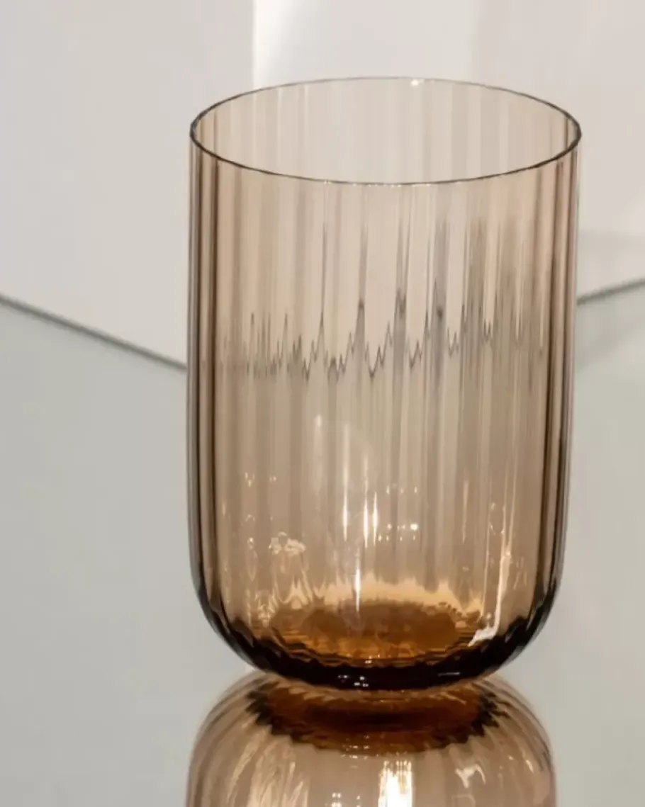 Motel a Miio Gläser>Joia Glas Riffled Bronze