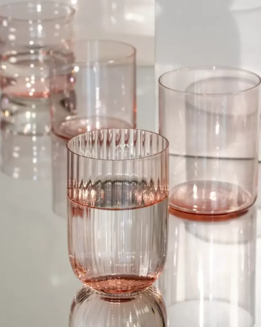 Motel a Miio Gläser>Joia Glas Riffled Pink Opal