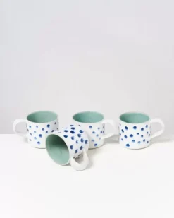 Motel a Miio Tassen & Becher Sets>Nodoa 4Er Set Tasse Mint Mit Punkten