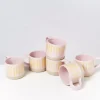 Motel a Miio Tassen & Becher>Nodoa 6Er Set Tasse Rosa Gelb Gestreift
