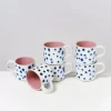 Motel a Miio 6 Teilige Sets>Nodoa 6Er Set Tasse Rosa Mit Punkten