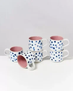 Motel a Miio 6 Teilige Sets>Nodoa 6Er Set Tasse Rosa Mit Punkten