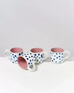 Motel a Miio Tassen & Becher Sets>Nodoa 4Er Set Tasse Rosa Mit Punkten