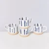 Motel a Miio 4 Teilige Sets>Nodoa 4Er Set Tasse Weis Blau