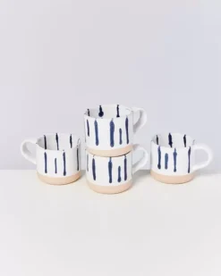 Motel a Miio Tassen & Becher Sets>Nodoa 4Er Set Tasse Weis Blau