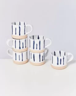 Motel a Miio Tassen & Becher Sets>Nodoa 6Er Set Tasse Weis Blau