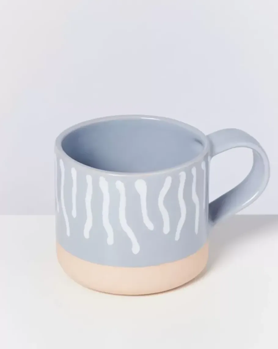 Motel a Miio Tassen & Becher>Nodoa Tasse Grau Weis Gestreift
