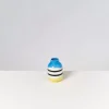 Motel a Miio Vasen>Nuno Vase S Schwarz-Weis Gestreift Mit Blau