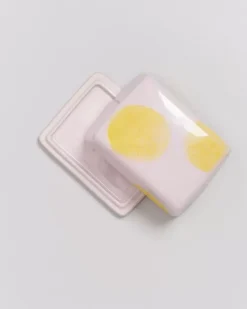 Motel a Miio Butterdosen>Seia Butterdose Rosa Gelb Gepunktet