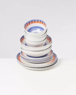 Motel a Miio Geschirr Sets>Verao Blau Orange - 16 Teiliges Set