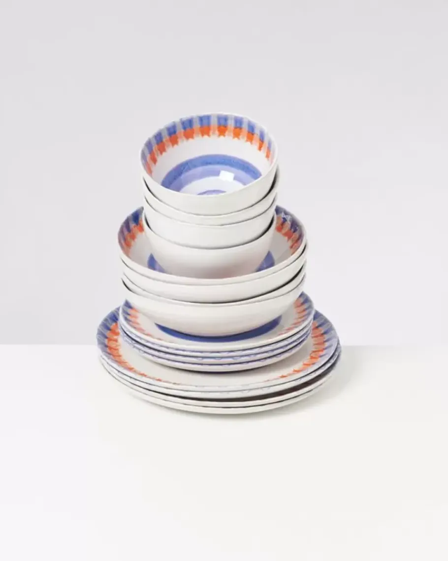 Motel a Miio Geschirr Sets>Verao Blau Orange - 16 Teiliges Set