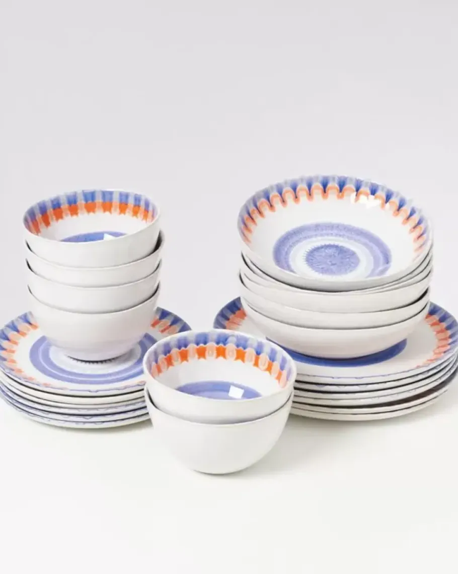 Motel a Miio Geschirr Sets>Verao Blau Orange - 24 Teiliges Set